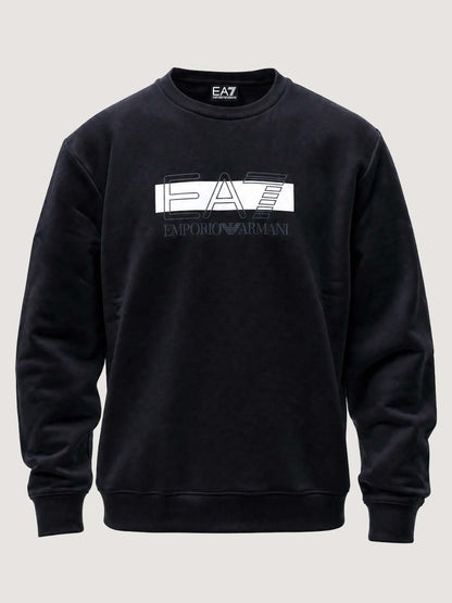 Ea7 Emporio Armani Train Visibility, felpa da uomo nera