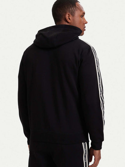 Ea7 Emporio Armani Train Logo Serie, felpa da uomo nera