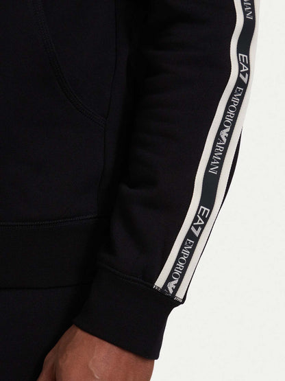 Ea7 Emporio Armani Train Logo Serie, felpa da uomo nera
