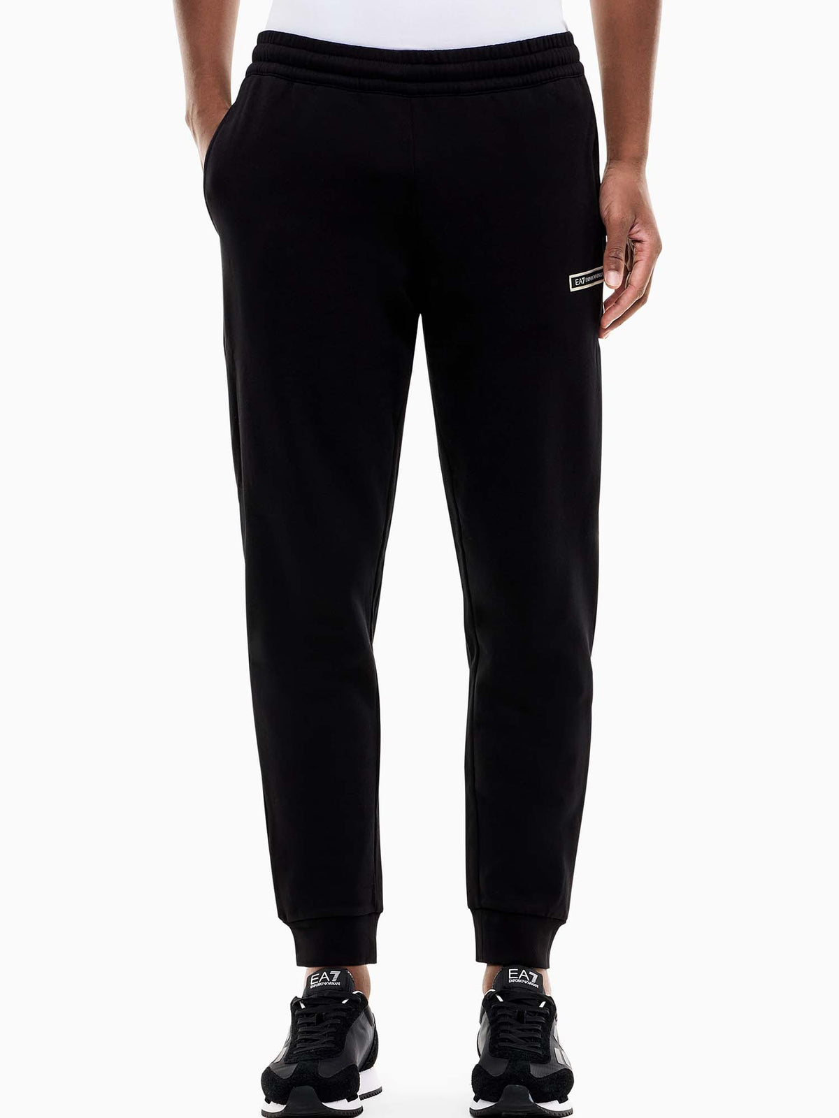 Ea7 Emporio Armani Train Logo Serie, pantalone da uomo nero