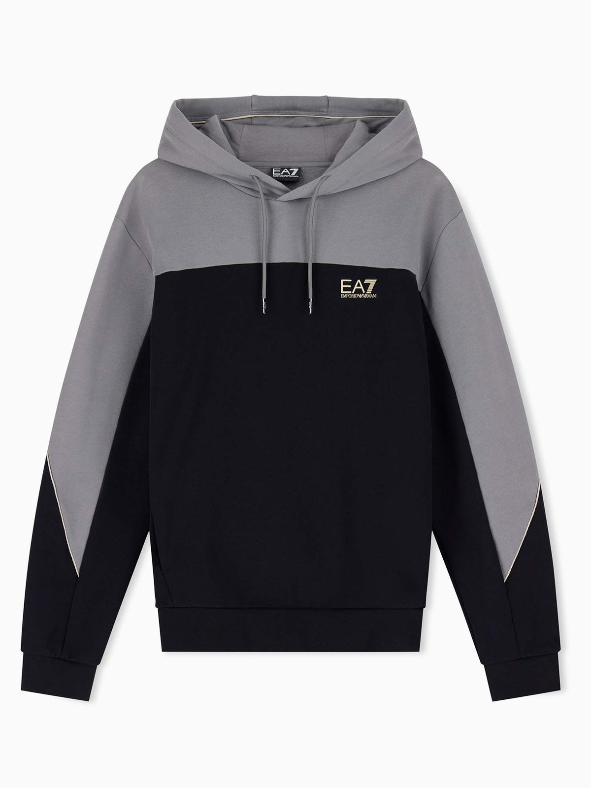 Ea7 Emporio Armani Train Colourbloc, felpa da uomo nera