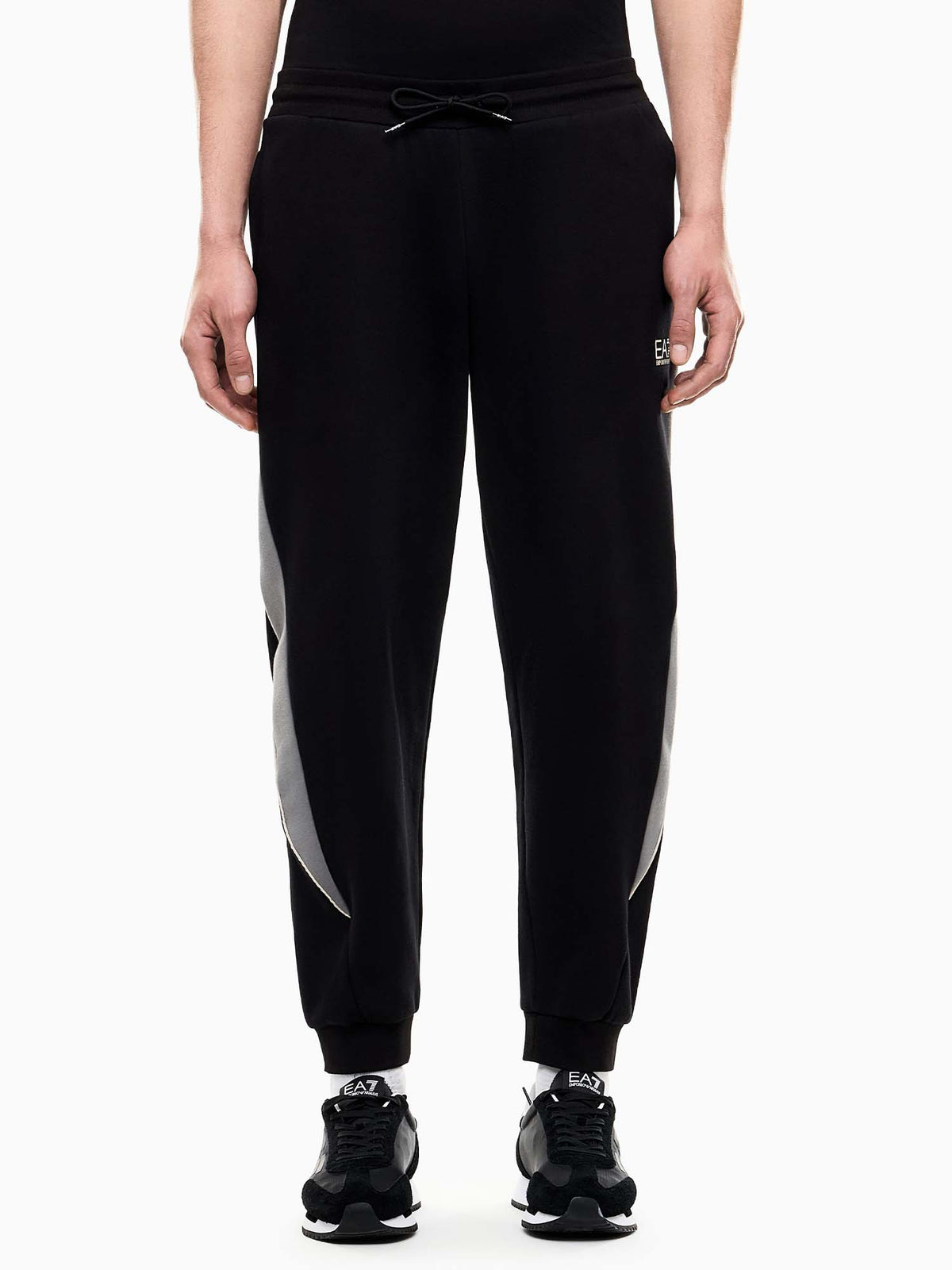 Ea7 Emporio Armani Train Colourbloc, pantalone da uomo nero