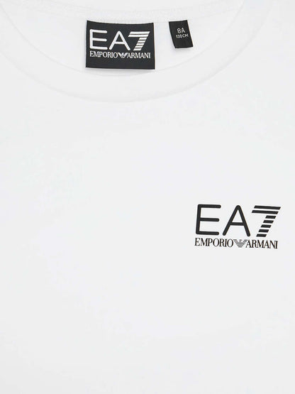 Ea7 Emporio Armani AF10378 7B0020 U0002, t-shirt Unisex bambino bianca