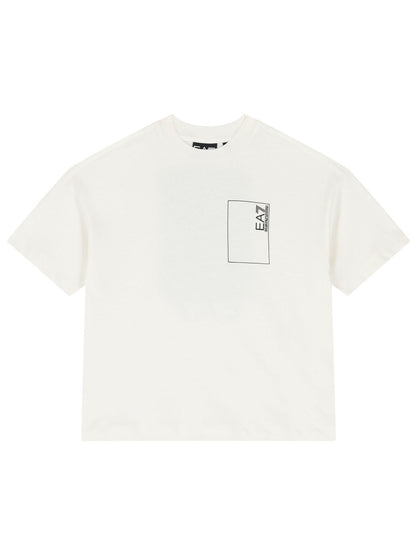 T-SHIRT GRAPHIC SERIE EA7 EMPORIO ARMANI BAMBINO BIANCO