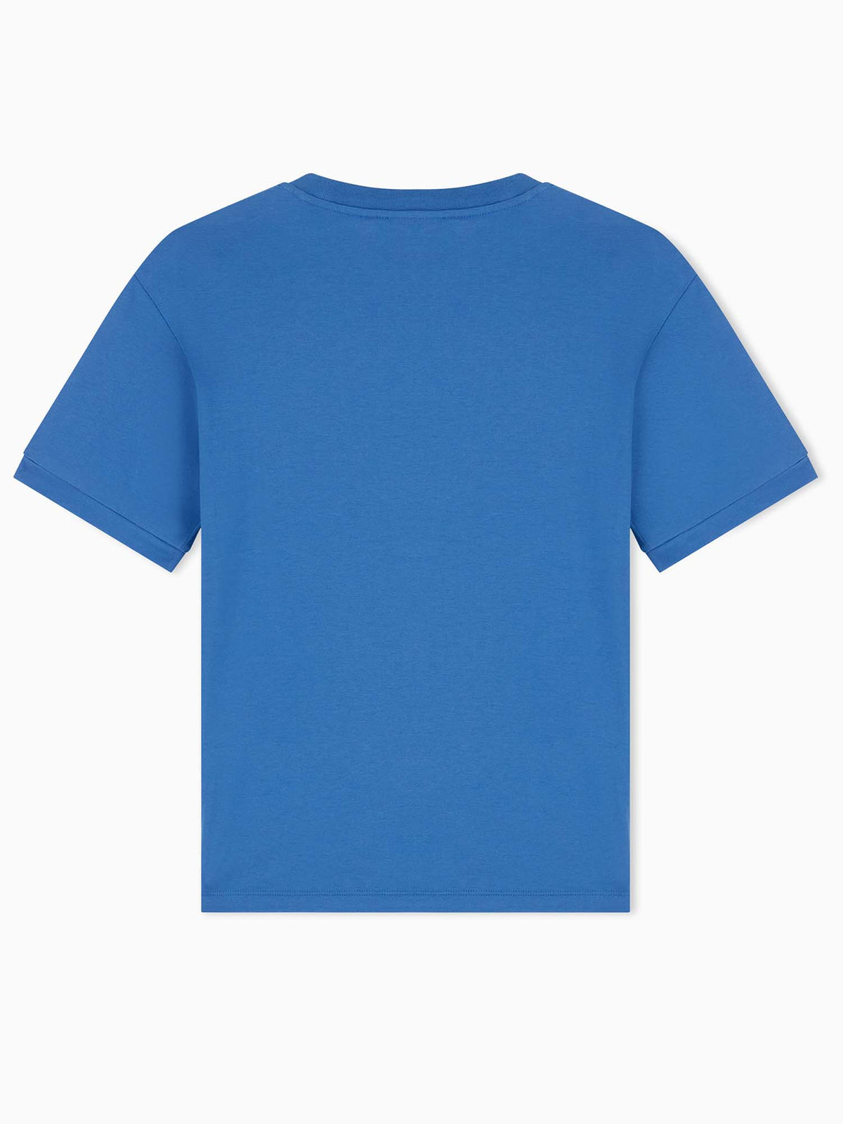 Ea7 Emporio Armani Train Logo Serie, t-shirt maniche lunghe da bambino Blu