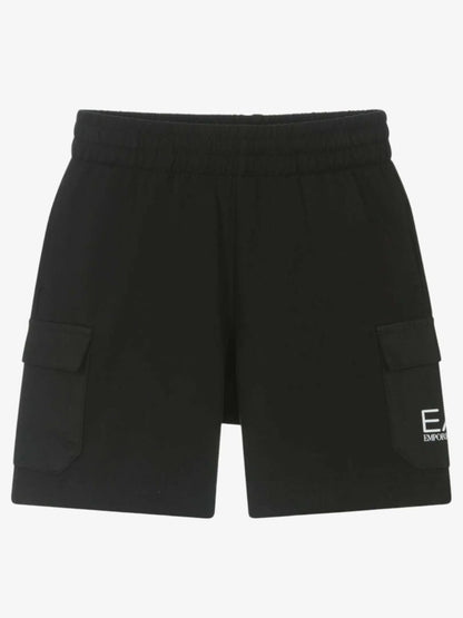 SHORT CARGO EA7 EMPORIO ARMANI BAMBINO NERO