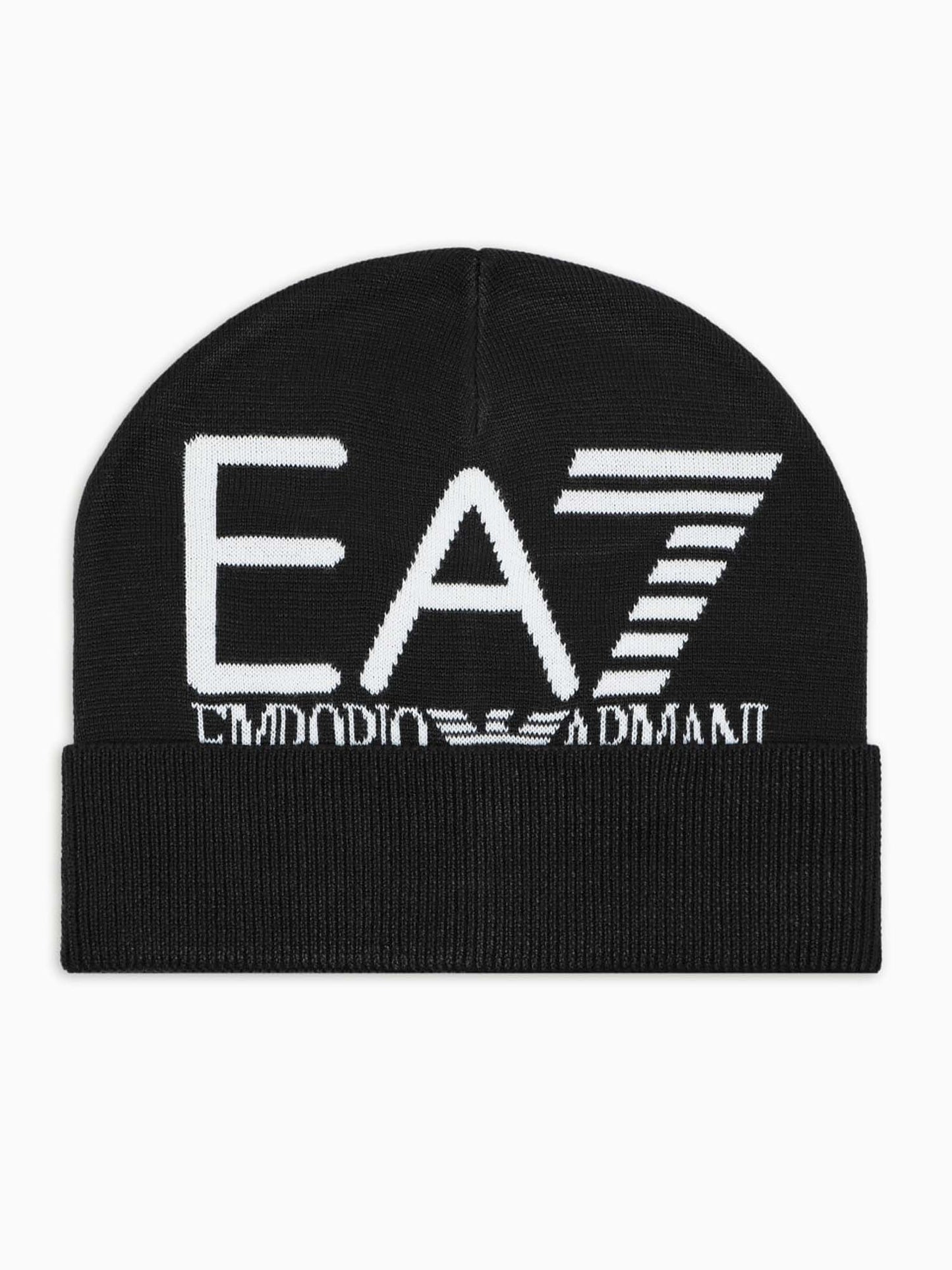 BEANIE VISIBILITY EA7 EMPORIO ARMANI UNISEX ADULTO NERO BIANCO