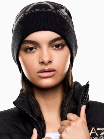 BEANIE VISIBILITY EA7 EMPORIO ARMANI UNISEX ADULTO  NERO