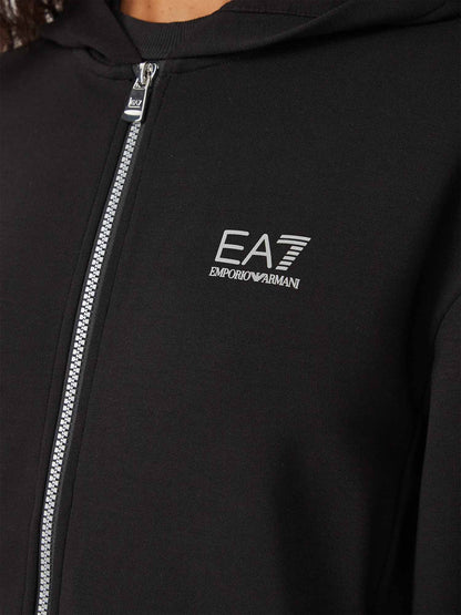 Ea7 Emporio Armani Natural Ventus7, felpa da donna nera