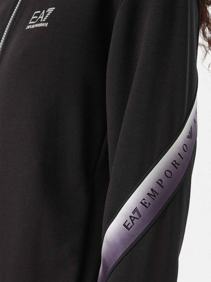 Ea7 Emporio Armani Natural Ventus7, felpa da donna nera
