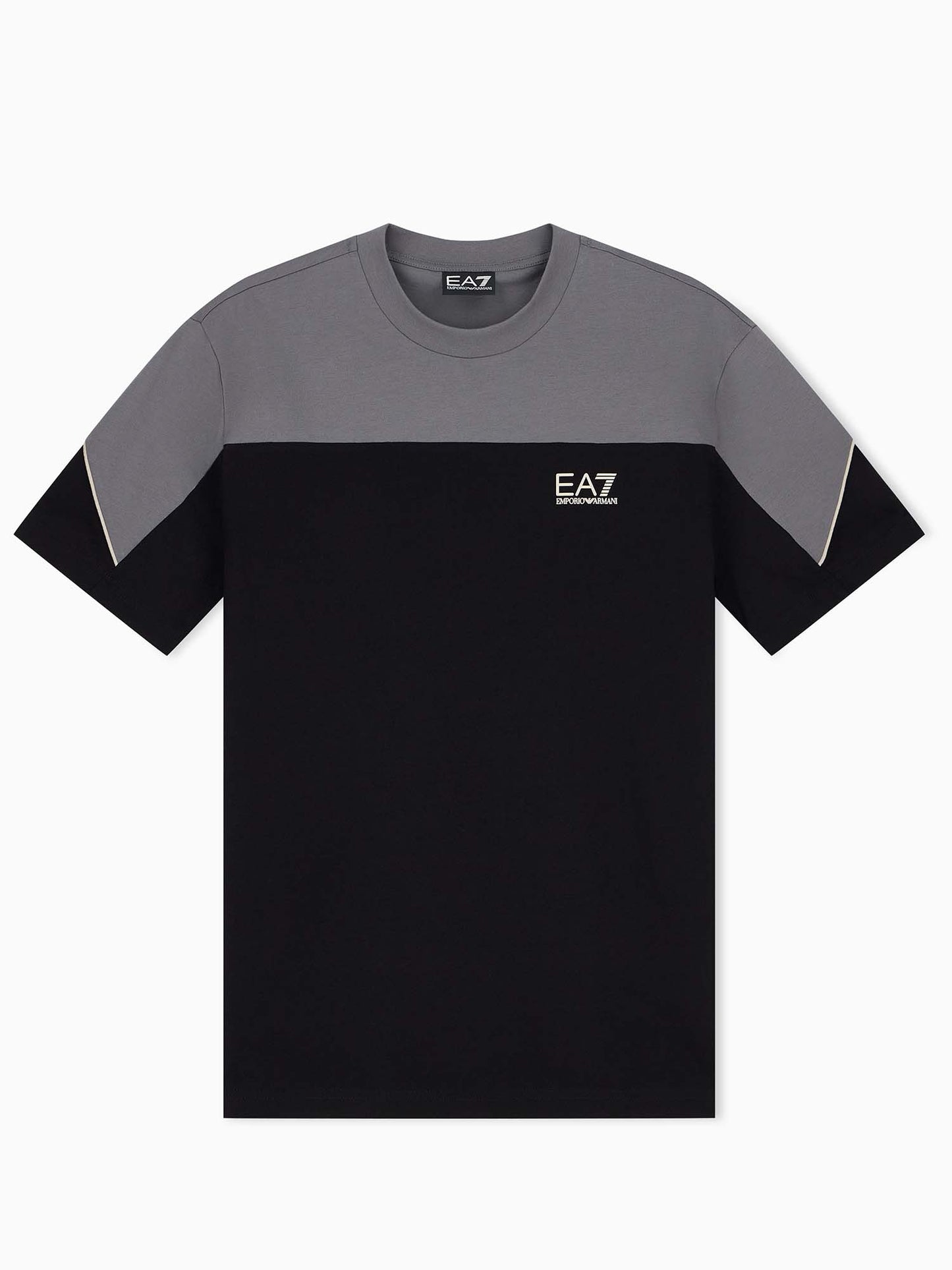 Ea7 Emporio Armani Train Colourbloc, t-shirt maniche corte da uomo nera