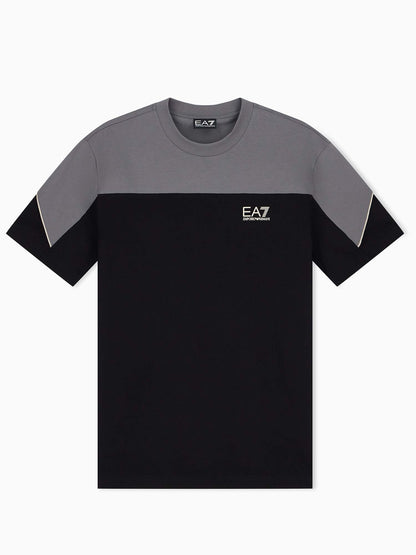 Ea7 Emporio Armani Train Colourbloc, t-shirt maniche corte da uomo nera