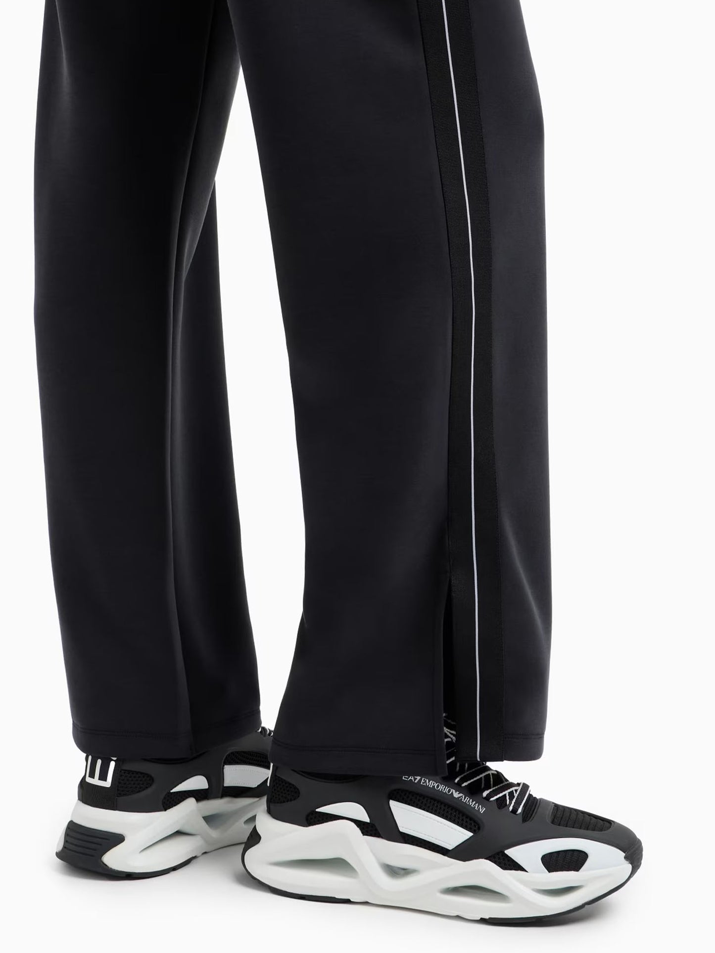 PANTALONE AMPIO IN MODAL EA7 EMPORIO ARMANI DONNA NERO