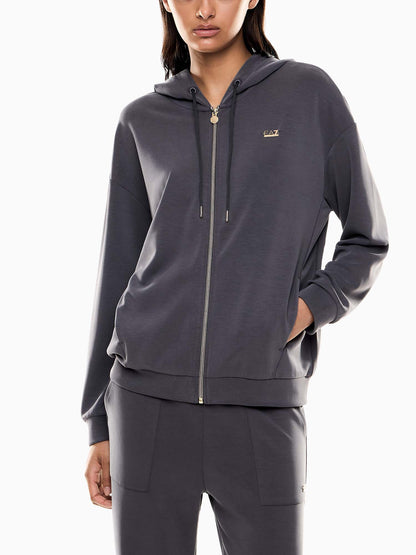 FELPA CORE LADY EA7 EMPORIO ARMANI DA DONNA GRIGIO