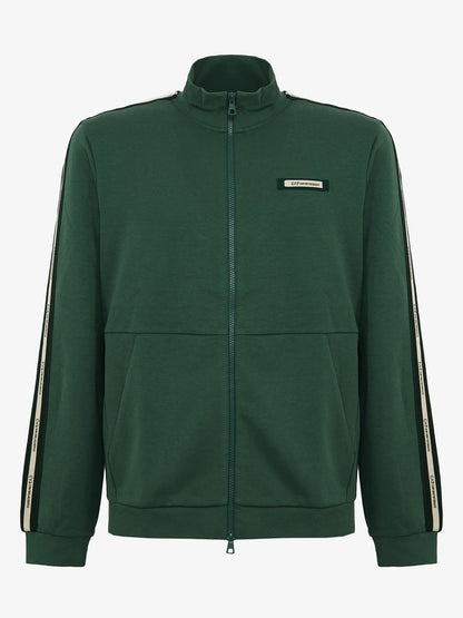 Felpa con zip verde da uomo EA7 Emporio Armani