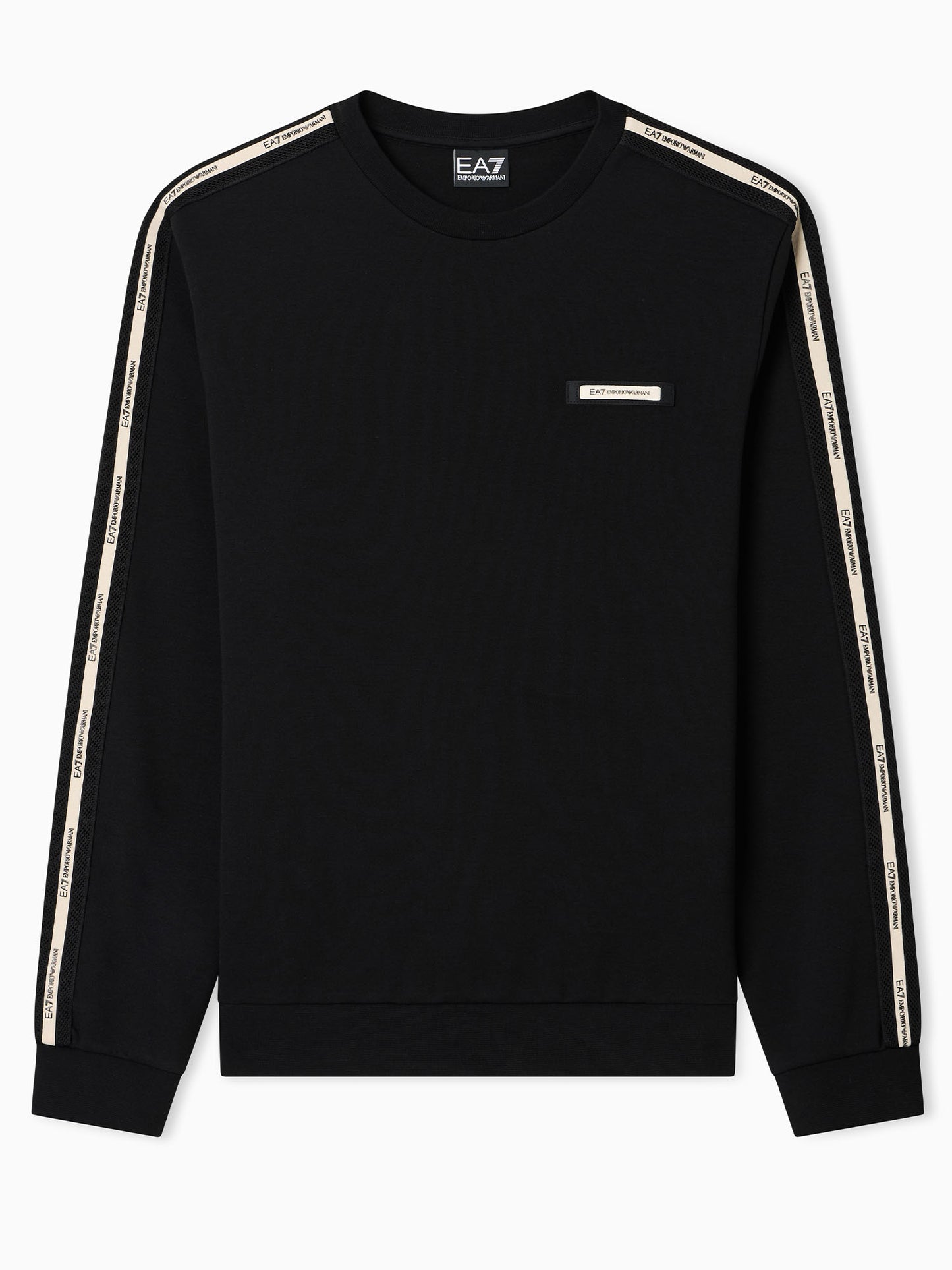 Felpa con zip EA7 Emporio Armani da uomo in nero