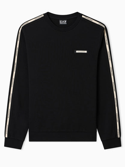 Felpa con zip EA7 Emporio Armani da uomo in nero