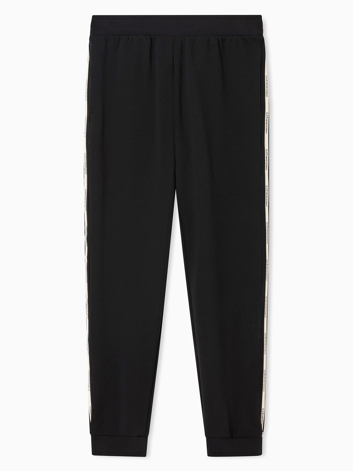Pantaloni sportivi neri da uomo EA7 Emporio Armani dal design contemporaneo