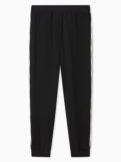 Pantaloni sportivi neri da uomo EA7 Emporio Armani dal design contemporaneo