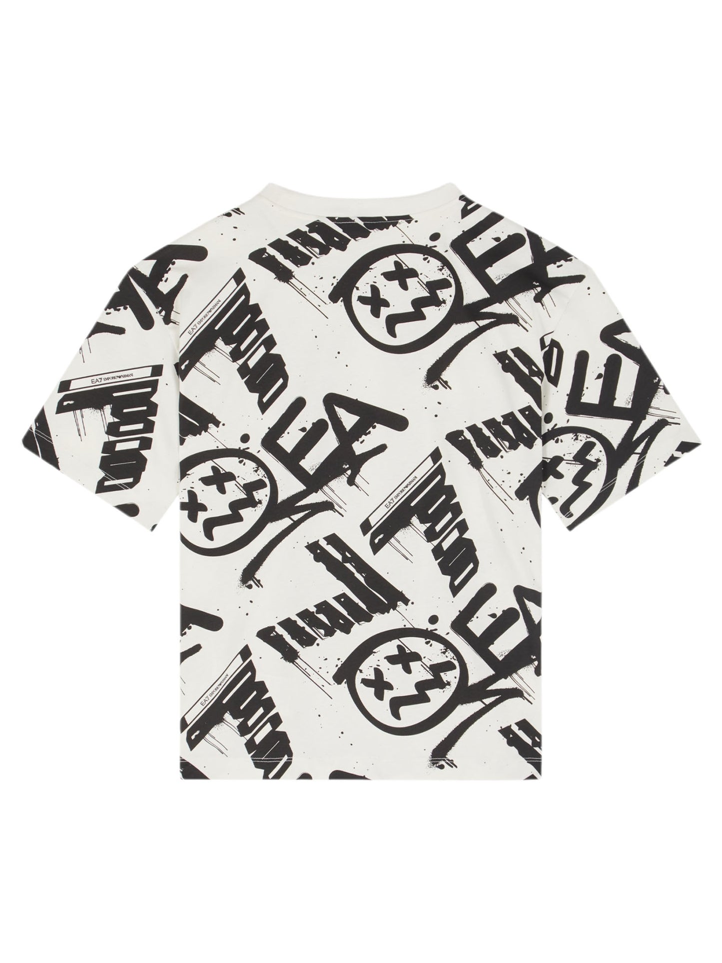 T-SHIRT OVER EA7 EMPORIO ARMANI BAMBINO BIANCO-NERO