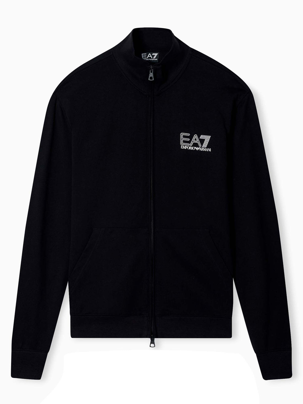EA7 felpa zip da uomo nero