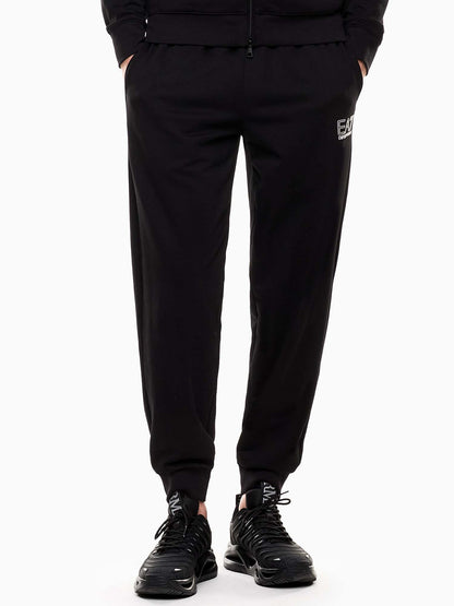 Pantaloni neri da uomo Ea7 Emporio Armani in tessuto tecnico