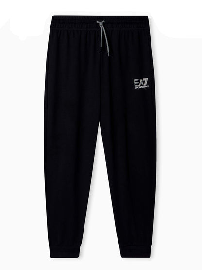 Pantaloni neri da uomo Ea7 Emporio Armani in tessuto tecnico