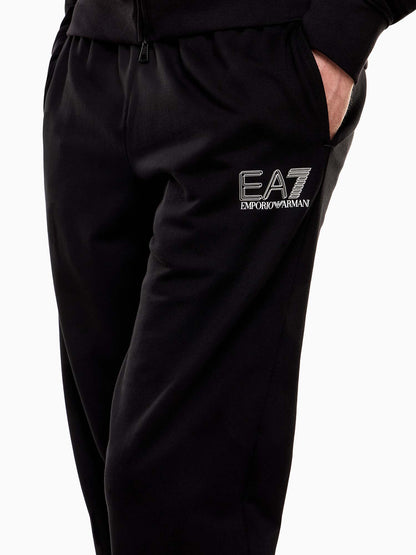 Pantaloni neri da uomo Ea7 Emporio Armani in tessuto tecnico