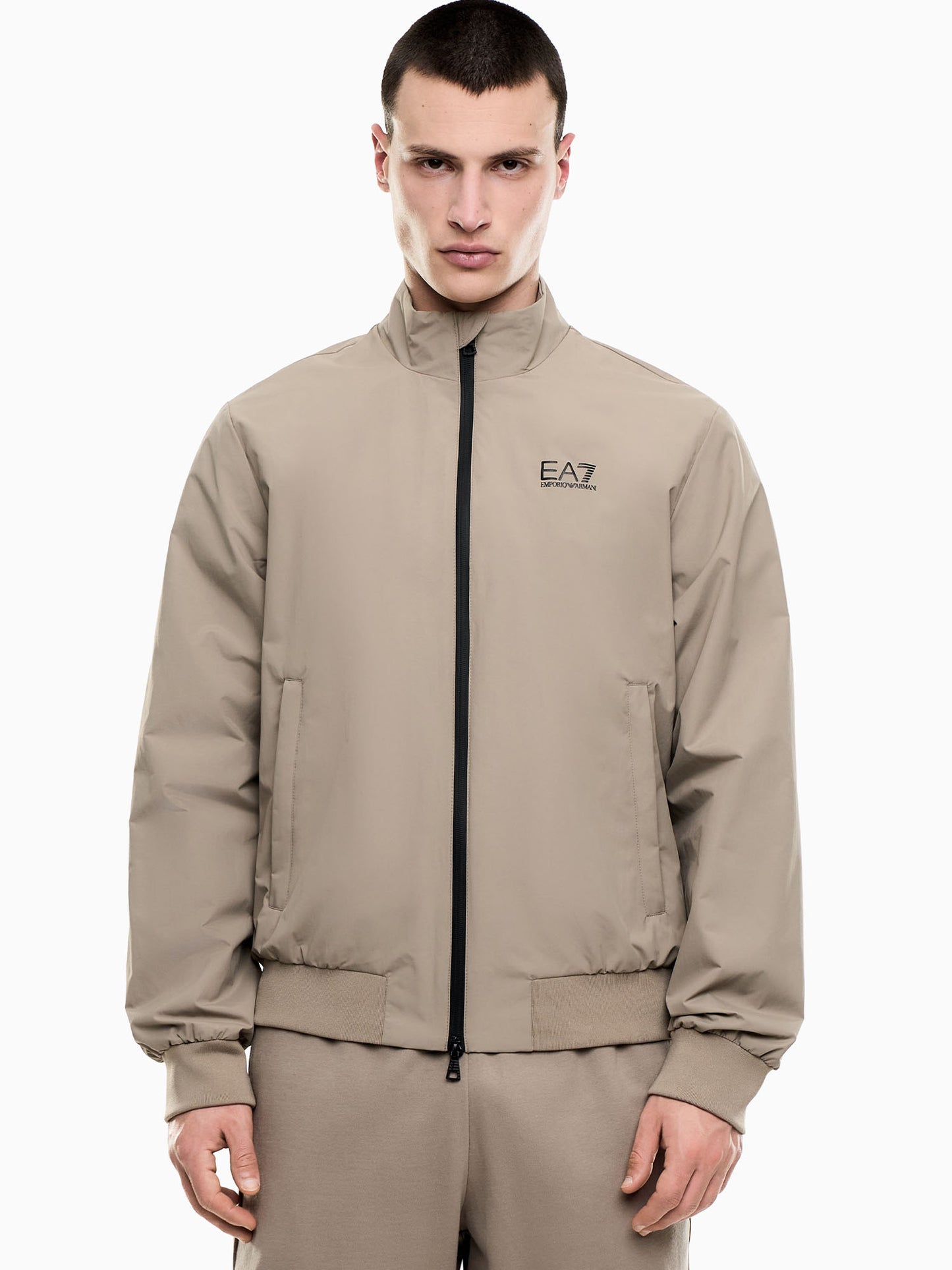 Giubbino EA7 Emporio Armani beige da uomo per la primavera