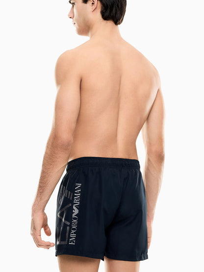 Boxer da spiaggia da uomo blu EA7 Emporio Armani