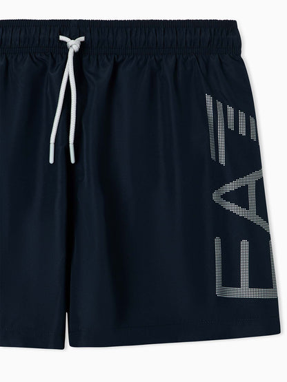 Boxer da spiaggia da uomo blu EA7 Emporio Armani