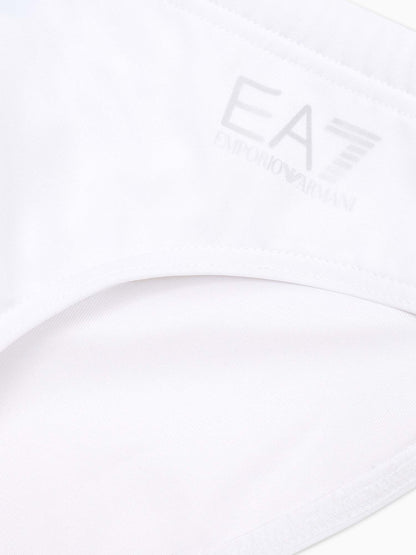 Slip da uomo bianco EA7 Emporio Armani per mare e piscina