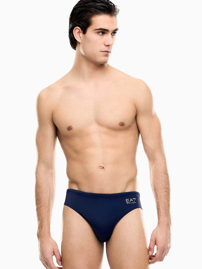 Slip costume uomo Ea7 Emporio Armani blu per la primavera-estate