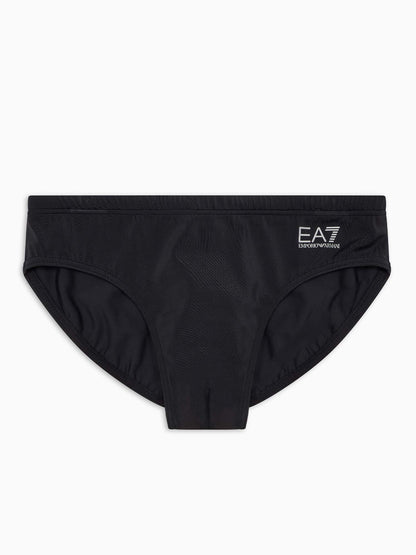 Slip da uomo EA7 Emporio Armani nero, costume tecnico e confortevole