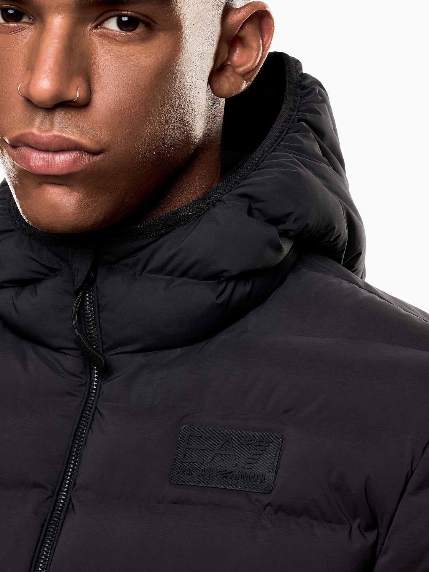 Ea7 Emporio Armani Eco Down Jkt, giubbotto da uomo nero