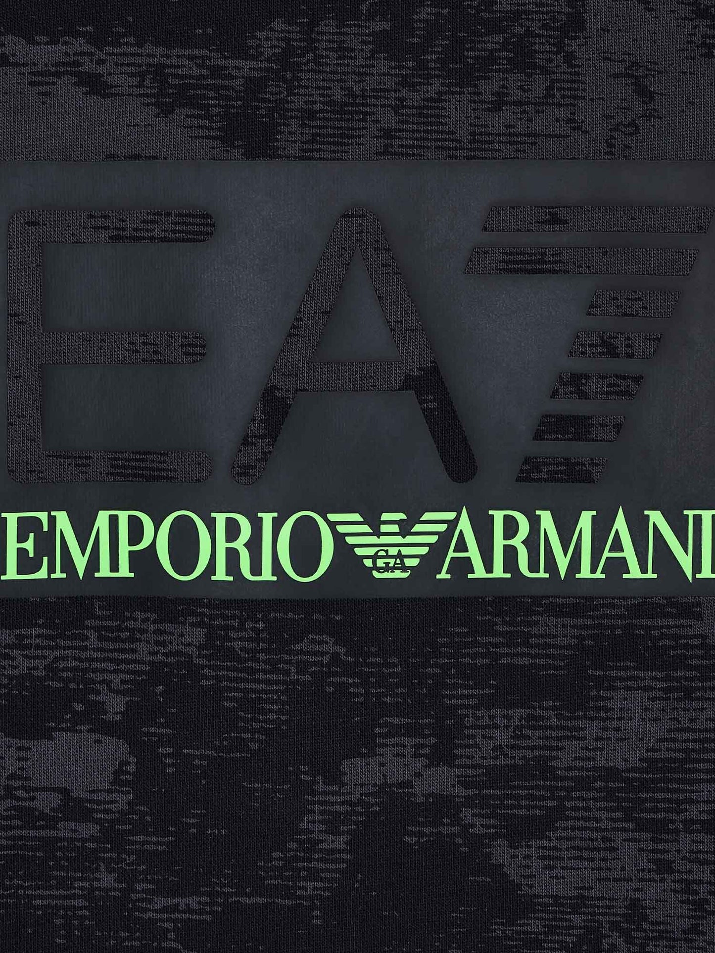 FELPA CON CAPPUCCIO GRAPHIC SERIES EA7 EMPORIO ARMANI DA BAMBINO NERO