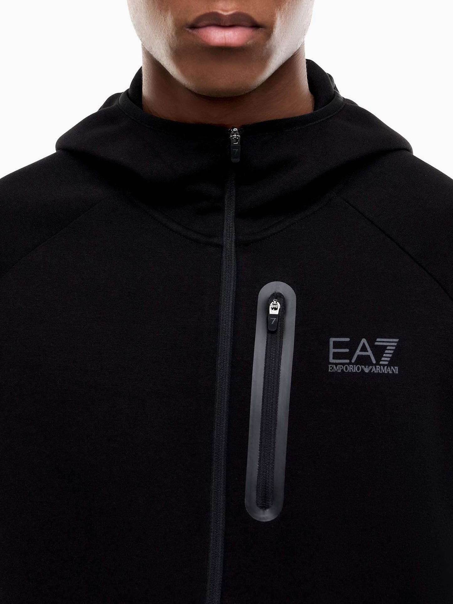 Ea7 Emporio Armani Natural Ventus7, felpa da uomo nera
