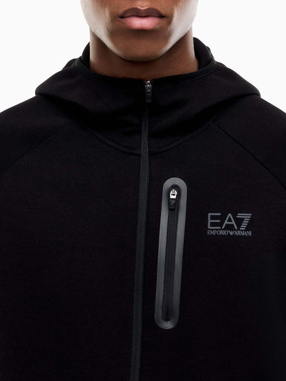 Ea7 Emporio Armani Natural Ventus7, felpa da uomo nera