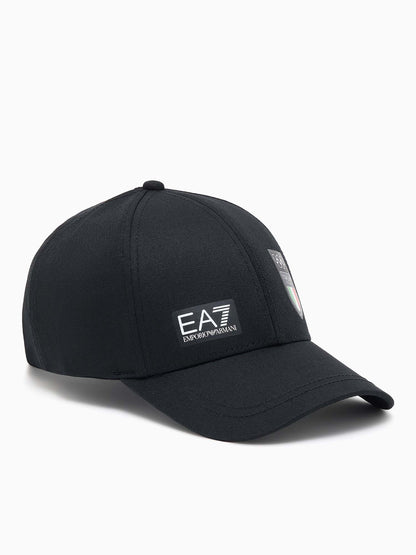 CAPPELLO CON VISIERA ITALIA TEAM OLIMPIC EA7 EMPORIO ARMANI UNISEX NERO