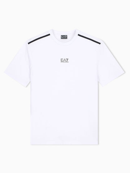 Ea7 Emporio Armani Natural Ventus7, t-shirt maniche corte da uomo bianca