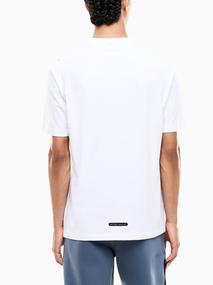 Ea7 Emporio Armani Natural Ventus7, t-shirt maniche corte da uomo bianca
