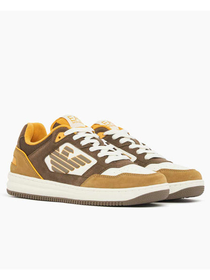 Ea7 Emporio Armani Slasher Eagle, sneakers da uomo marroni