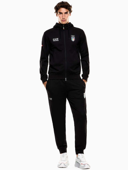 TUTA ITALIA TEAM OLIMPIC EA7 EMPORIO ARMANI DA UOMO NERO