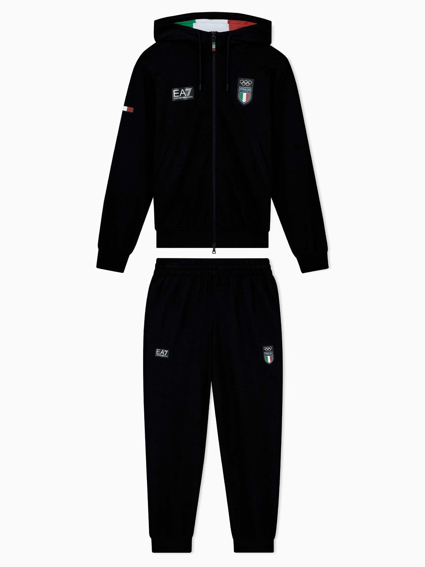 TUTA ITALIA TEAM OLIMPIC EA7 EMPORIO ARMANI DA UOMO NERO