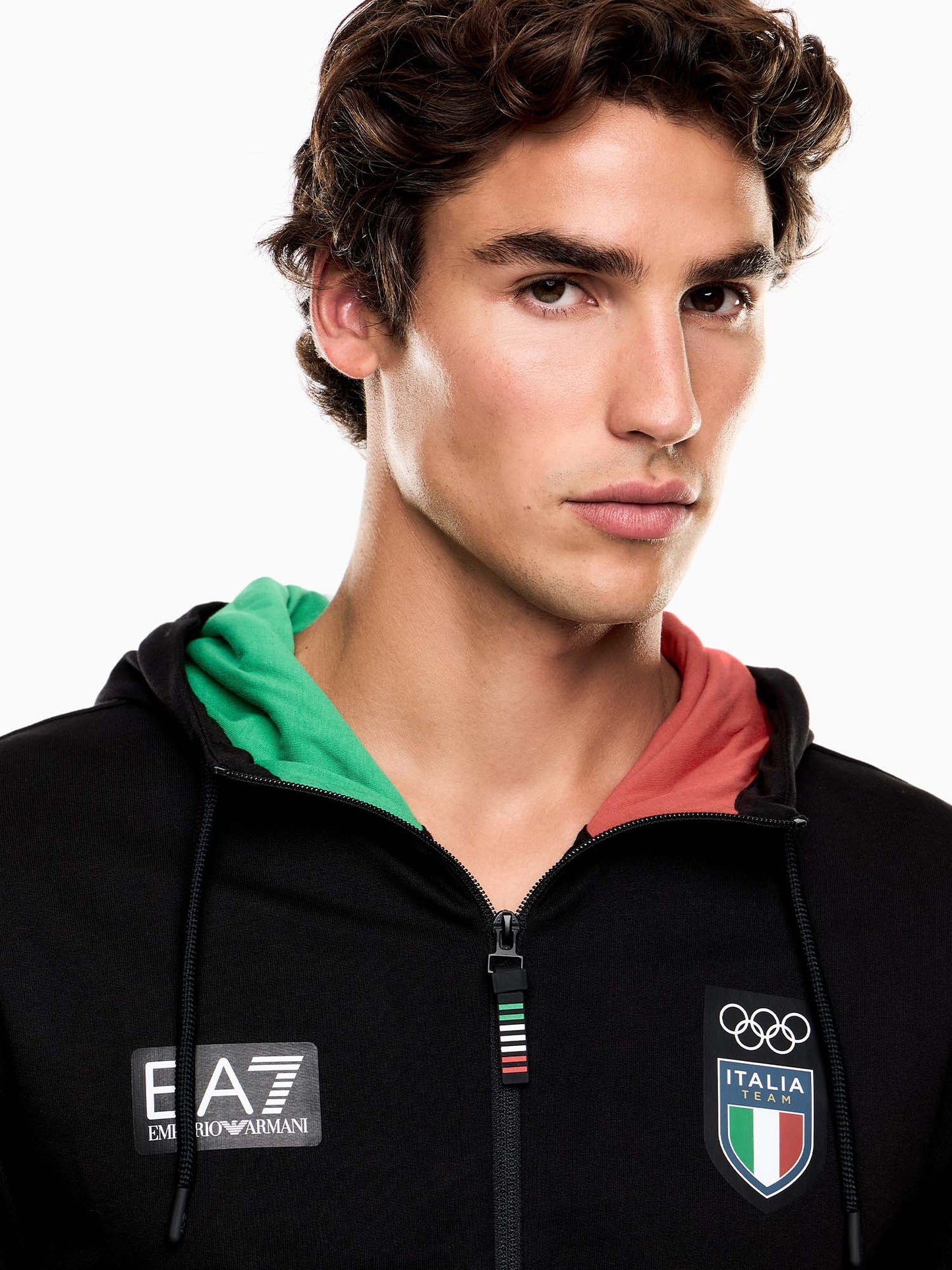 TUTA ITALIA TEAM OLIMPIC EA7 EMPORIO ARMANI DA UOMO NERO