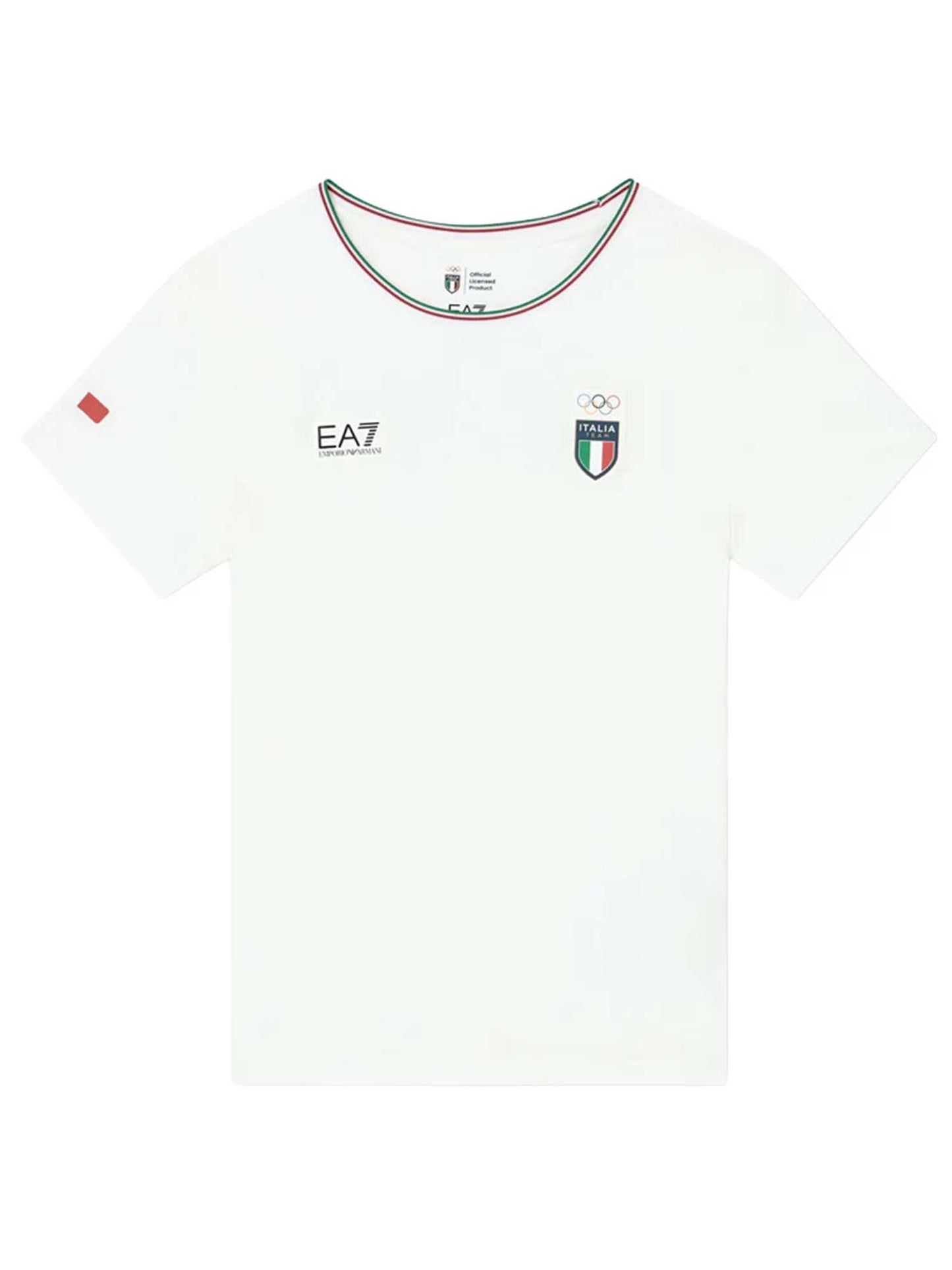 T-SHIRT ITALIA TEAM OLIMPIC EA7 EMPORIO ARMANI DA DONNA BIANCO