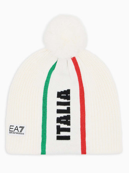 CAPPELLO ITALIA TEAM OLIMPIC EA7 EMPORIO ARMANI UNISEX ADULTO BIANCO