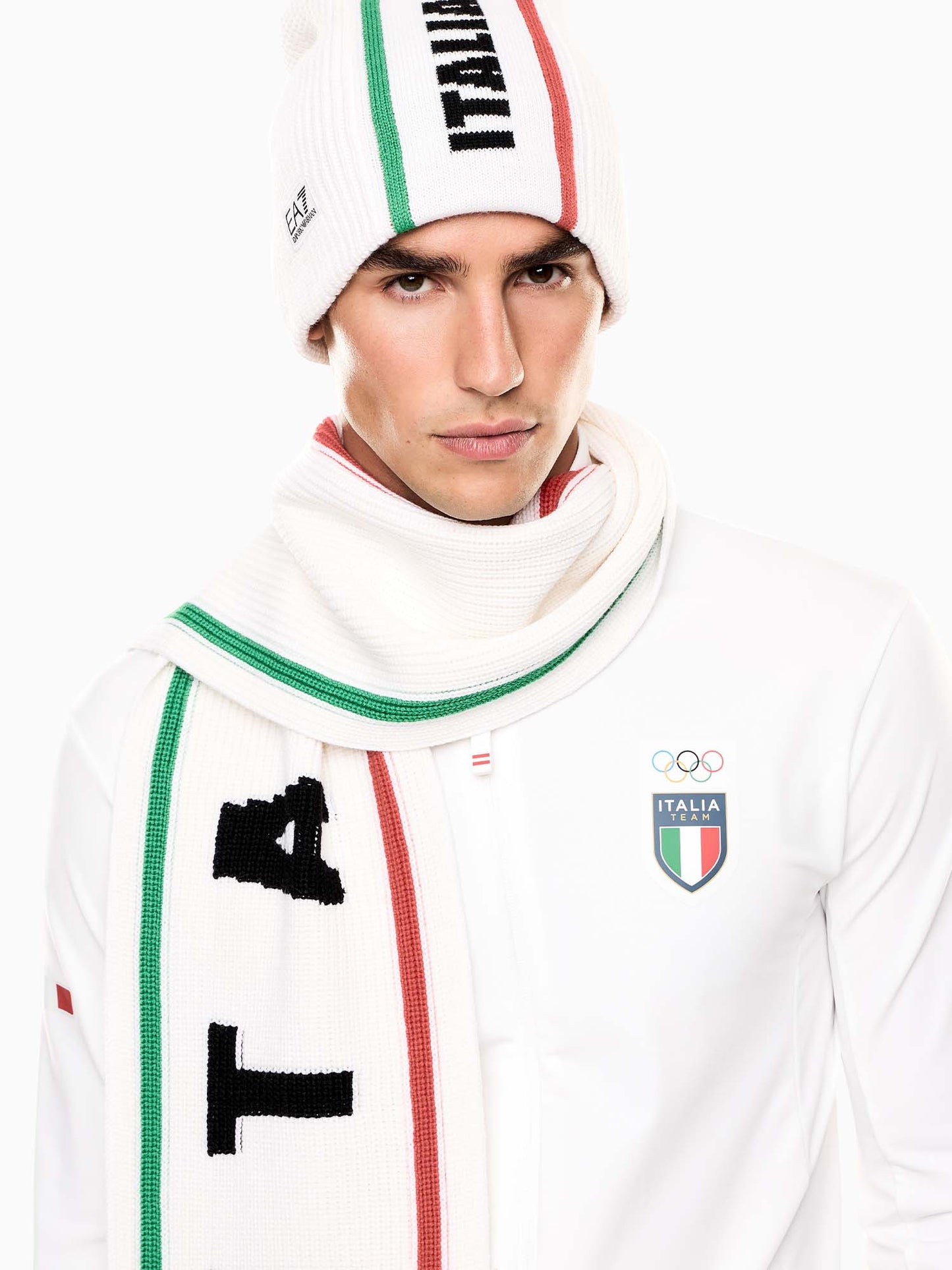 CAPPELLO ITALIA TEAM OLIMPIC EA7 EMPORIO ARMANI UNISEX ADULTO BIANCO