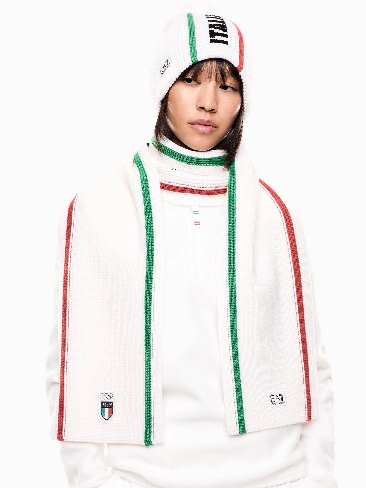 CAPPELLO ITALIA TEAM OLIMPIC EA7 EMPORIO ARMANI UNISEX ADULTO BIANCO