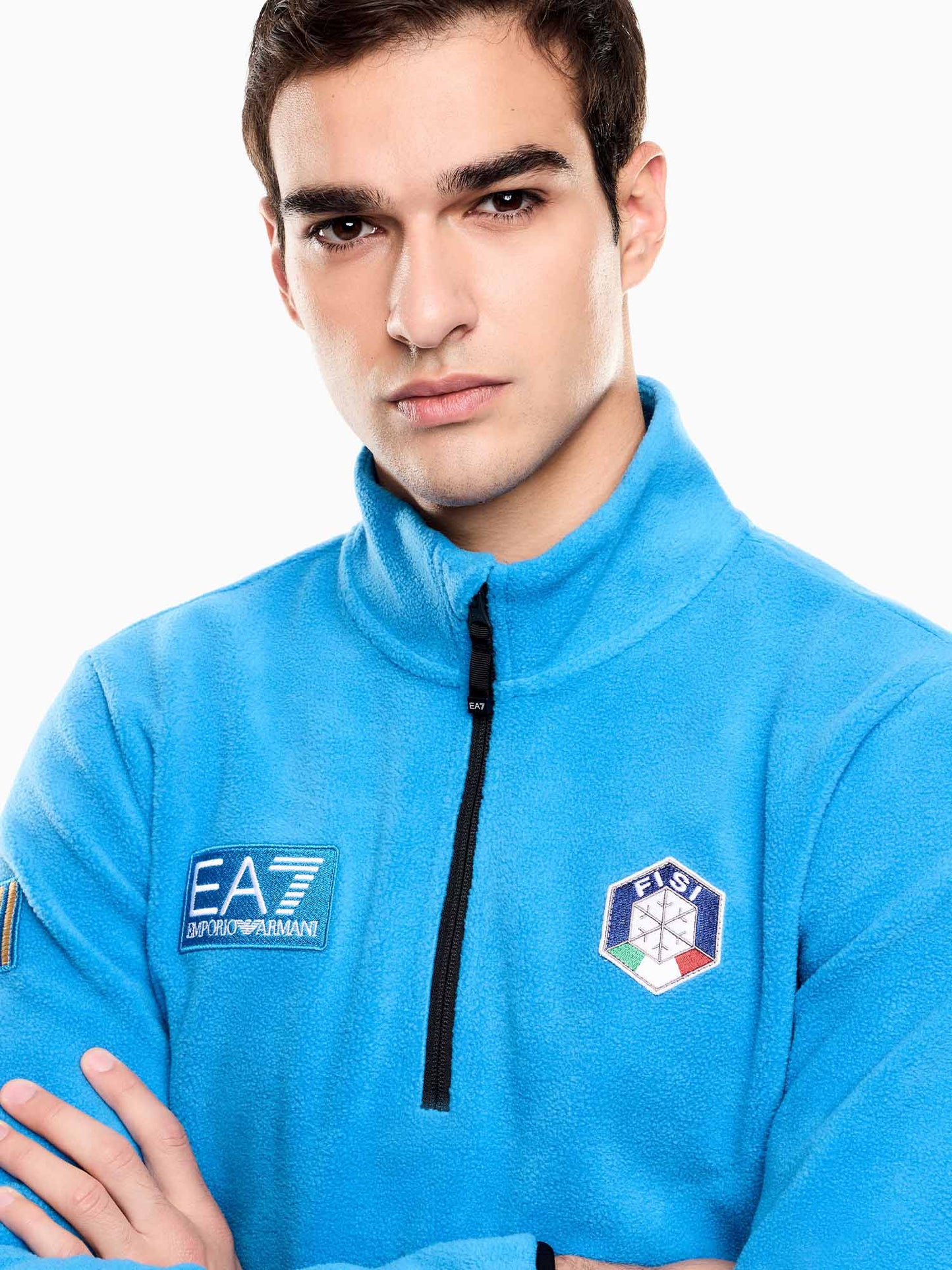 PILE TECNICO FISI EA7 EMPORIO ARMANI DA UOMO AZZURRO